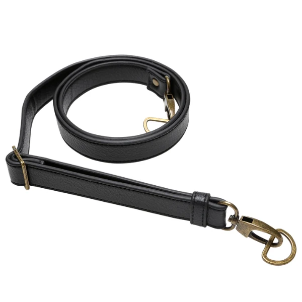 Go Handmade Tracolla per Borsa 130 cm, 25 mm, Nero, Bronzo