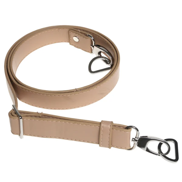 Go Handmade Tracolla per Borsa 130 cm, 25 mm, Beige, Argento