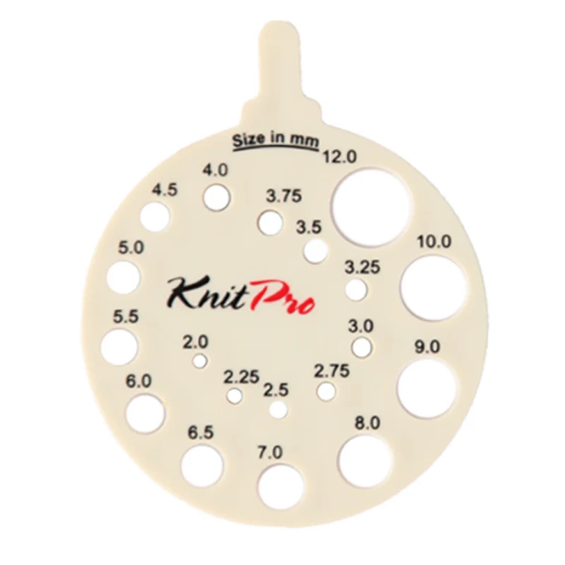 Misuratore di bastoncini KnitPro BIANCO GREZZO (2-12 mm)