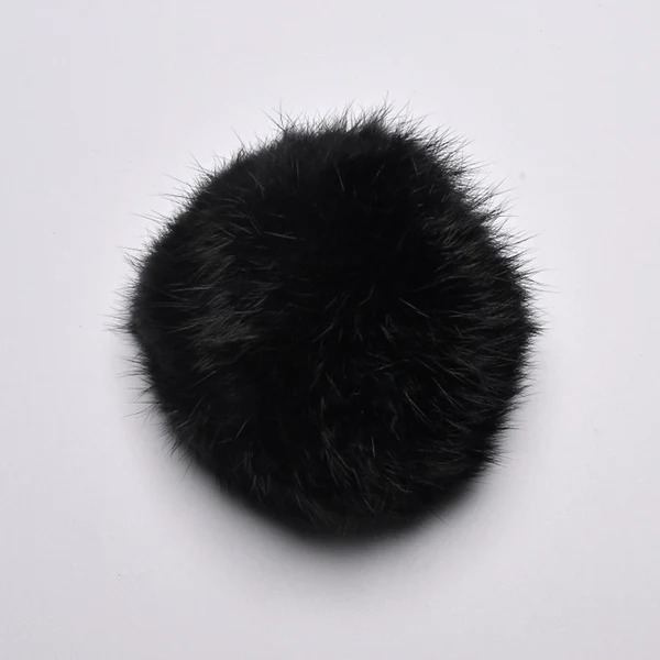 Pompon Pelliccia di Coniglio 10 cm 01 Ordina