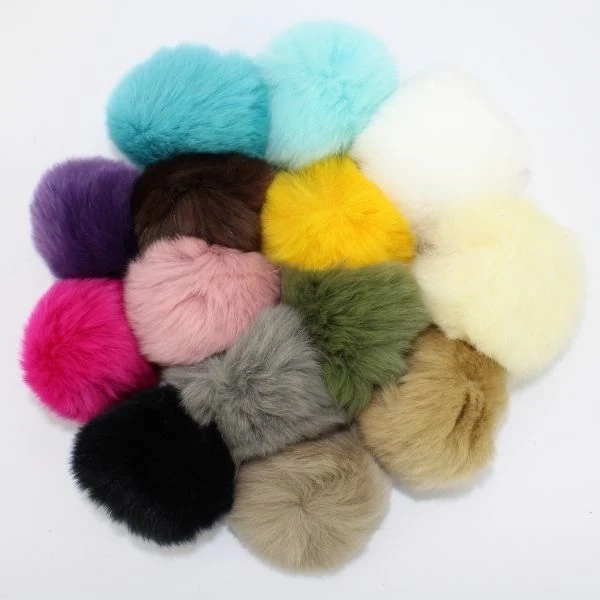 Pompon Kaninhår 6 cm