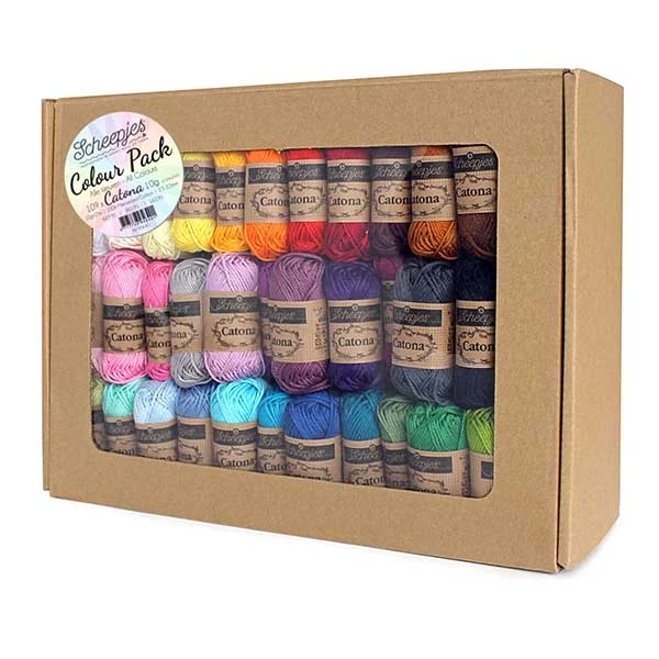 Pacchetto di 109 x 10g gomitoli Scheepjes Catona