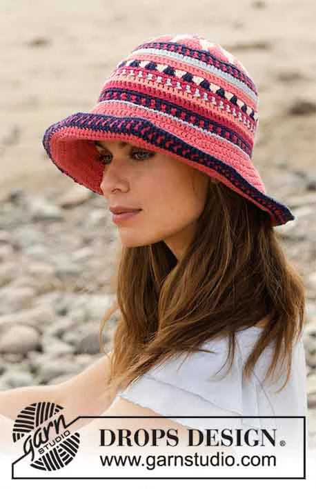 190-19 Cappello Bazaar di DROPS Design