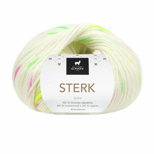 Du Store Alpakka Sterk 925 Bianco/neon