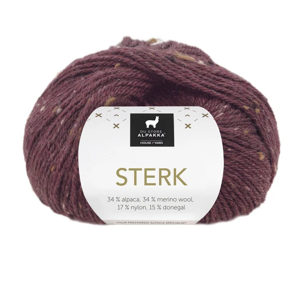 Du Store Alpakka Sterk 927 Tweed bordeaux