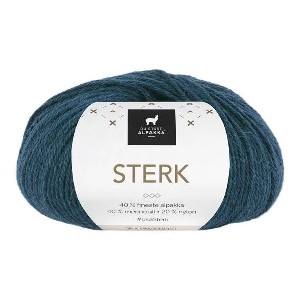 Du Store Alpakka Sterk 887 Blu-verde screziato