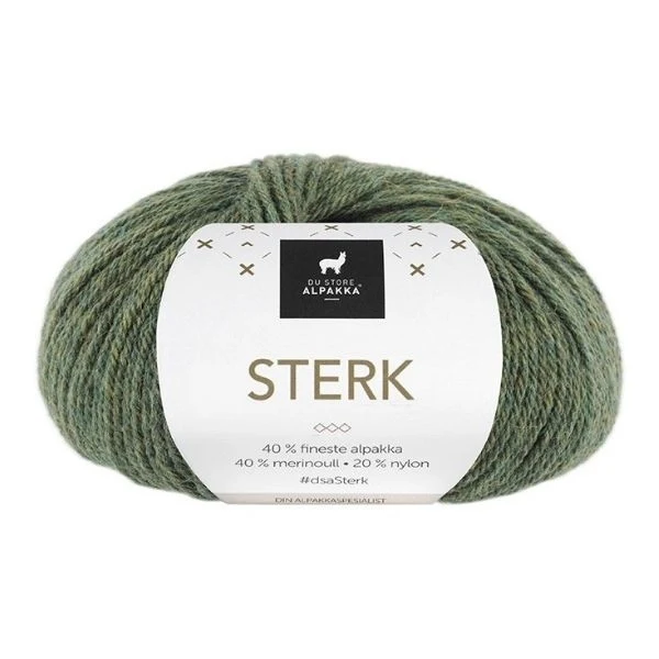 Du Store Alpakka Sterk 889 Verde oliva screziato