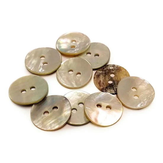 HobbyArts Bottoni in Madreperla Rotondi, 15 mm, 10 pz