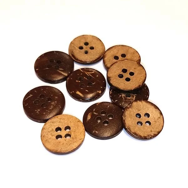 HobbyArts Bottoni in Cocco, 15 mm, 10 pz