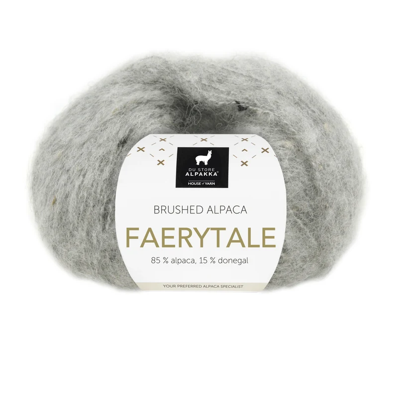 Du Store Alpakka Faerytale 818 Tweed grigio chiaro mélange