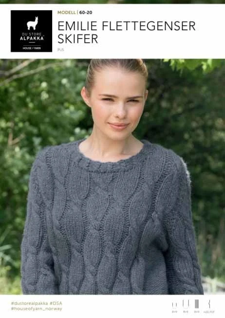 DSA60-20 Maglione intrecciato Emilie Ardesia