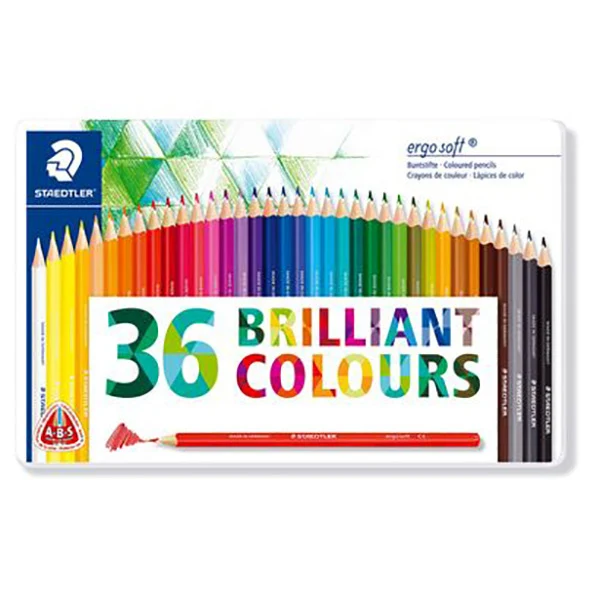 STAEDTLER Ergosoft 157, Matite colorate, 36 pezzi