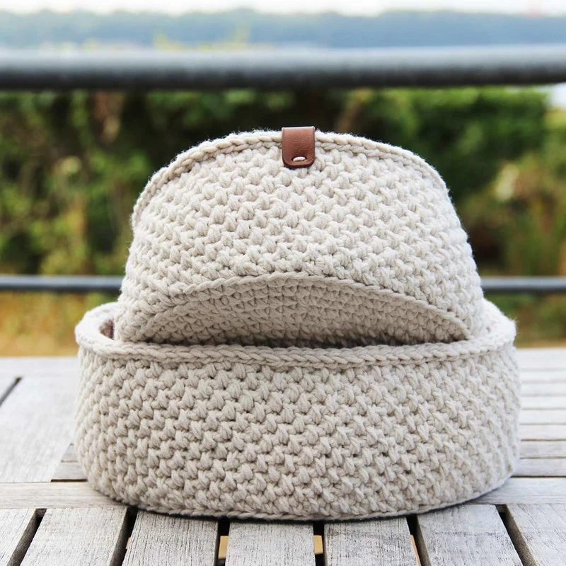 Go fatto a mano Moss Stitch Curve Round