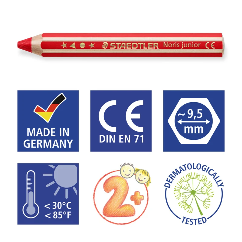 Matite colorate STAEDTLER Buddy 3-in-1, 18 pezzi – Picto1