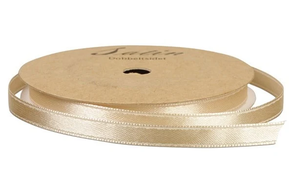 Satinbånd 10 mm Creme