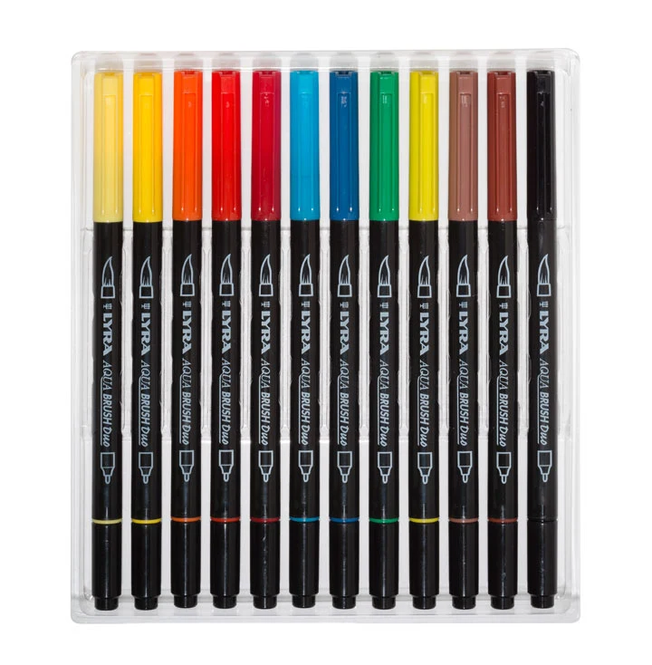 Lyra Aqua Brush Duo Tusser, 24 stk