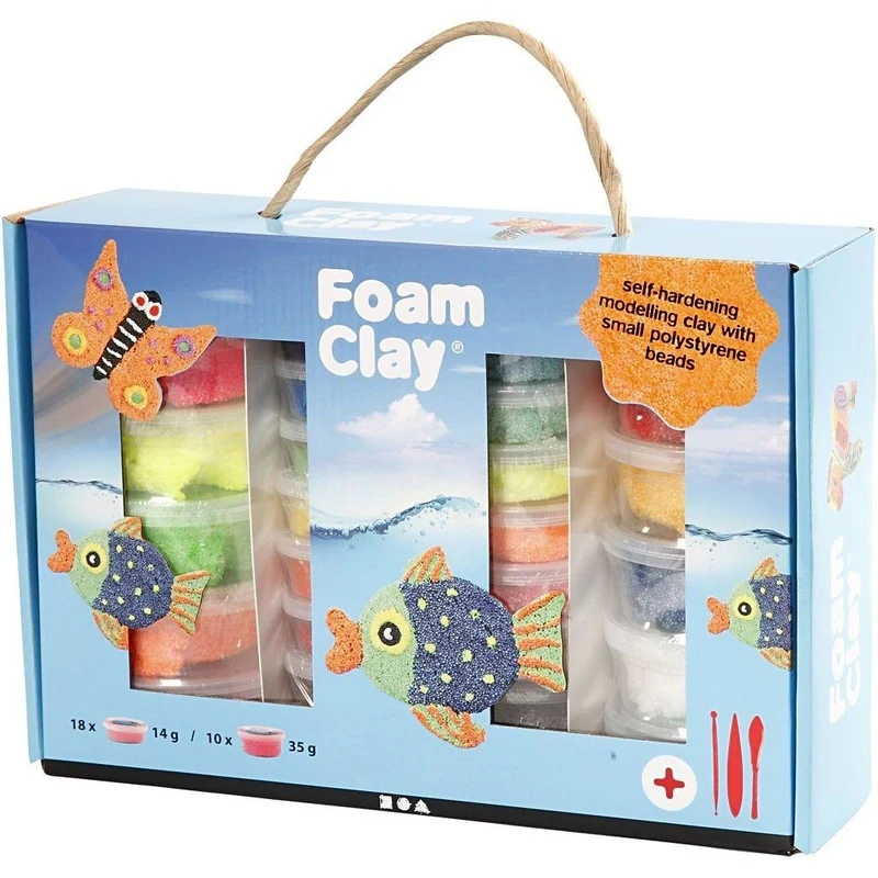 Foam Clay Gaveæske, 18x14 g + 10x35 g