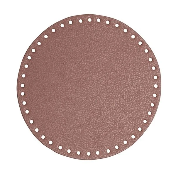 Go Handmade TaskeKurve Base, PU Læder, Rund, 20 cm 22388 Lavendel