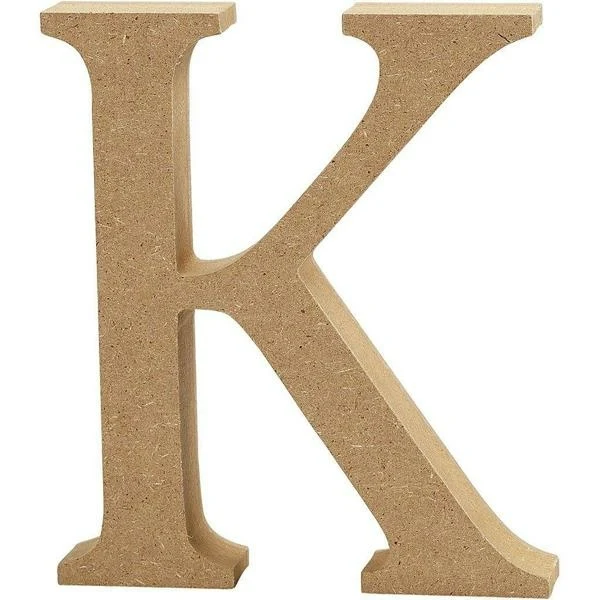 Bogstav, MDF, 8cm, 1stk K