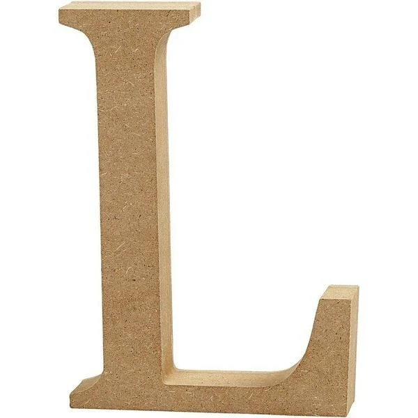 Bogstav, MDF, 8cm, 1stk L