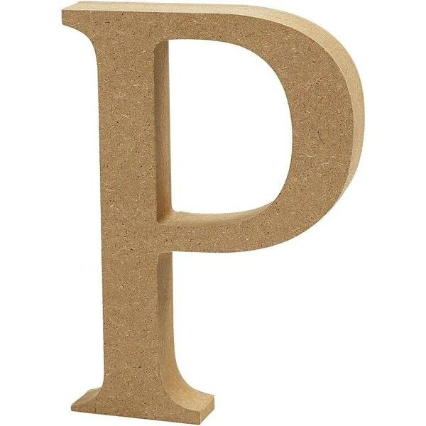 Bogstav, MDF, 8cm, 1stk P