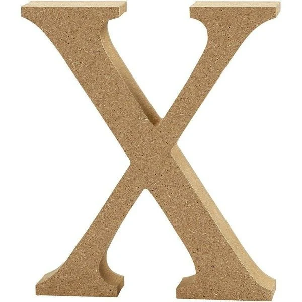 Bogstav, MDF, 13 cm, 2 cm, 1 stk X