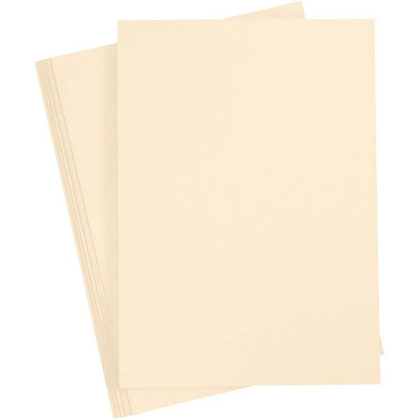 Karton A4, 210 x 297 mm, 20 ark Sand