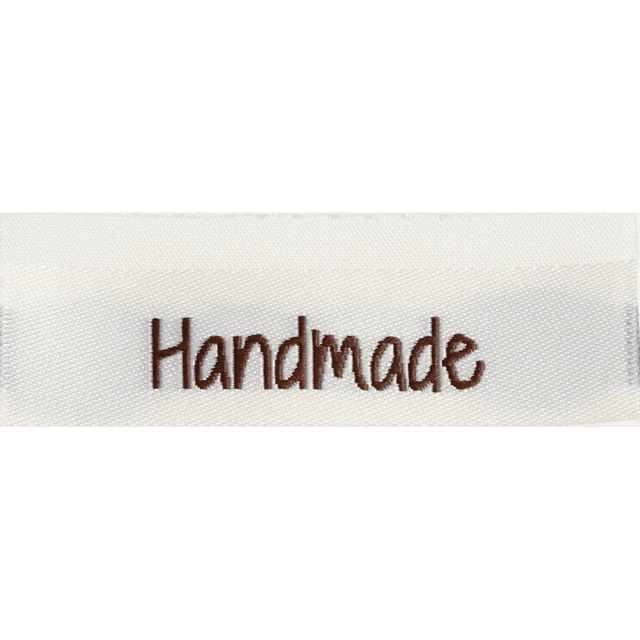 Go Handmade Etichetta Intrecciata, Doppia Faccia, 50 x 11,5 mm, 10 pezzi Handmade