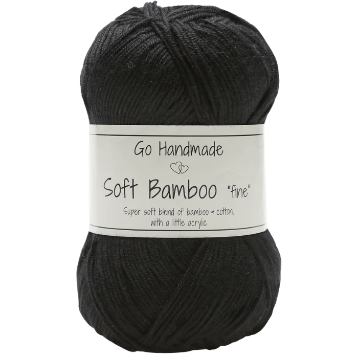Go Handmade Soft Bamboo Fine 17424 Nero