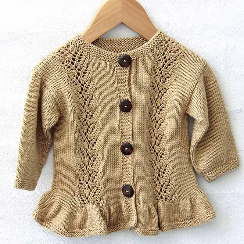 Vai a balza in pizzo cardigan fatto a mano