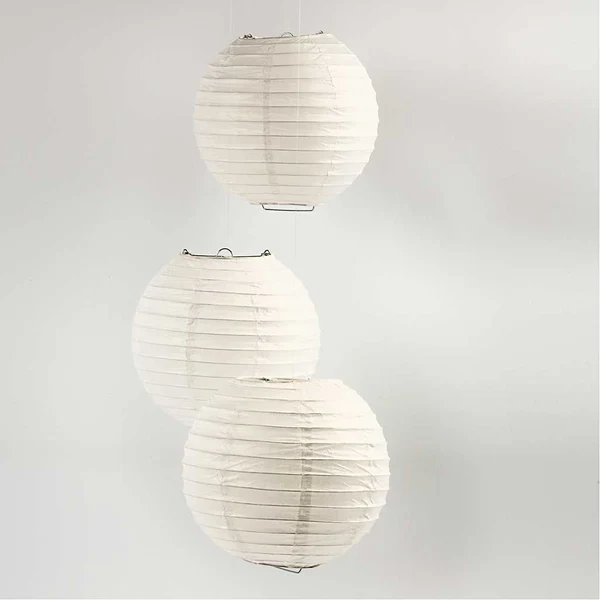 Lampada di carta, 20 cm, 1 pz Bianca