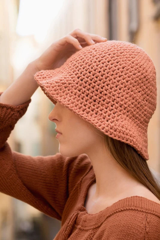 DSA67-19 Cappello da pescatore Daisy Mandarino