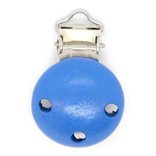 HobbyArts Clip Portaciuccio in Legno, rotonda, 1 pz. Blu