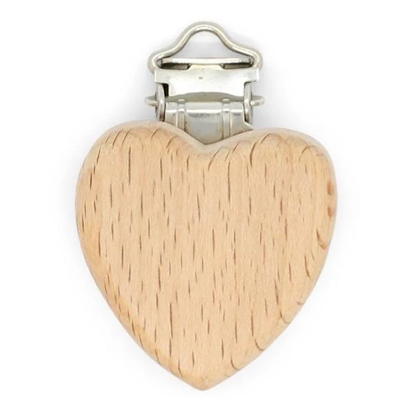 HobbyArts Clip in Legno, Figura, 1 pezzo Cuore