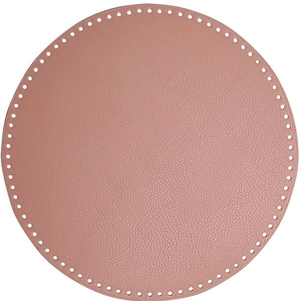Go Handmade Base per Borsa/Cesta, Pelle PU, Rotonda, 35 cm 22409 Rosa
