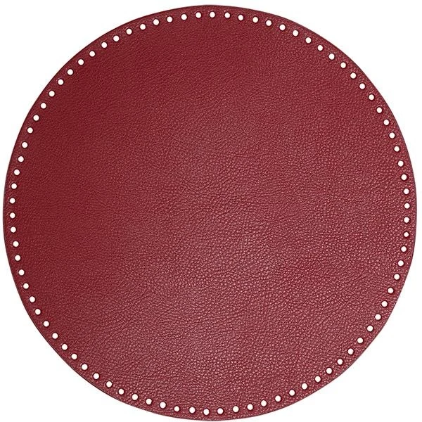 Go Handmade Base per Borsa/Cesta, Pelle PU, Rotonda, 35 cm 22413 Lamponi