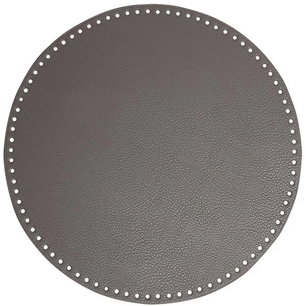 Go Handmade Base per Borsa/Cesta, Pelle PU, Rotonda, 35 cm 22414 Grigio chiaro