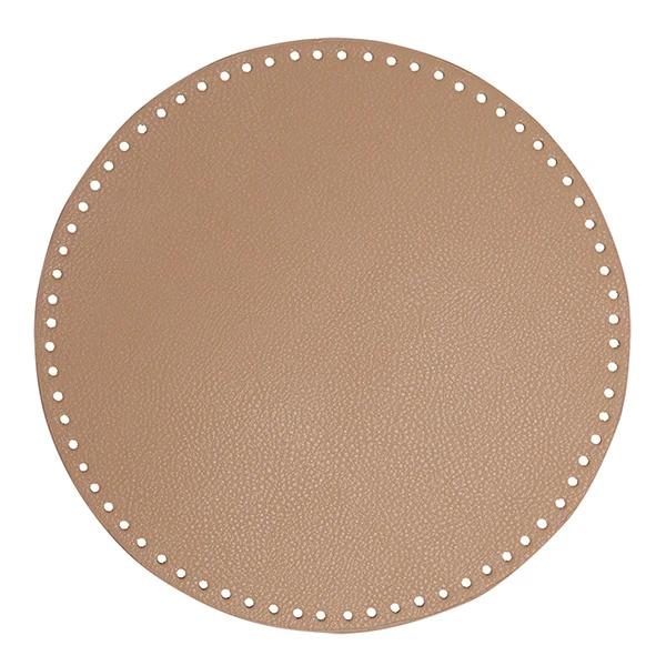 Go Handmade Base per Borsa/Cesta, Pelle PU, Rotonda, 30 cm 22404 Albicocche
