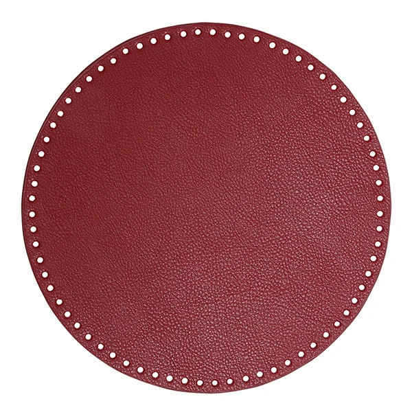 Go Handmade Base per Borsa/Cesta, Pelle PU, Rotonda, 30 cm 22405 Lamponi