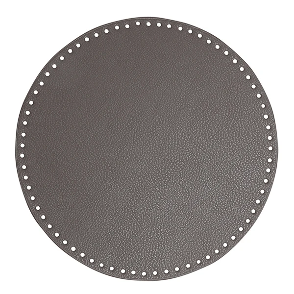 Go Handmade Base per Borsa/Cesta, Pelle PU, Rotonda, 30 cm 22406 Grigio Chiaro