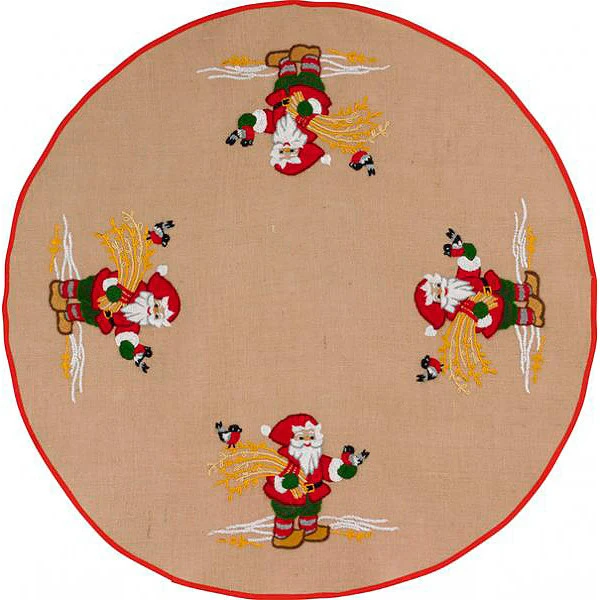 Juletræstæppe Broderikit Julemand
