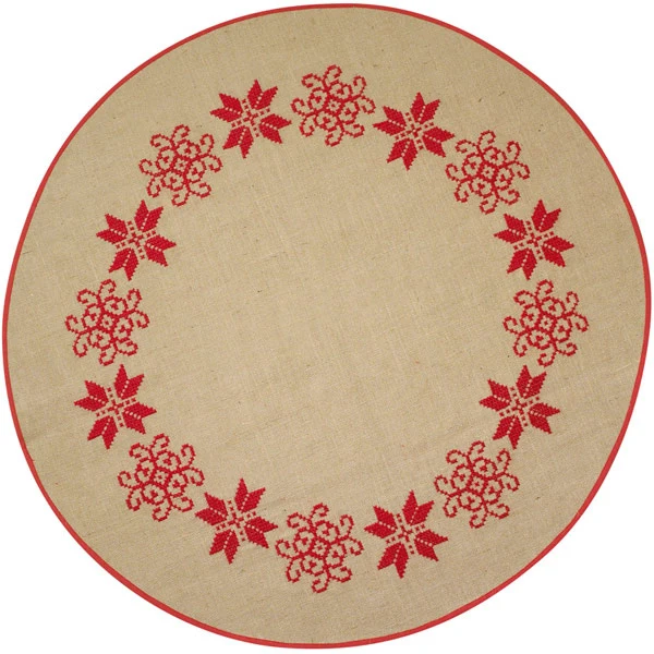 Juletræstæppe Broderikit Julestjerner