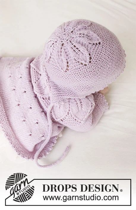 33-14 Cappello con petali rosa di DROPS Design