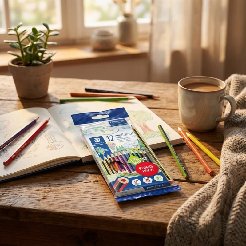 STAEDTLER Noris Club Matite colorate + Matita e gomma, 12 + 2 pezzi – Immagine principale