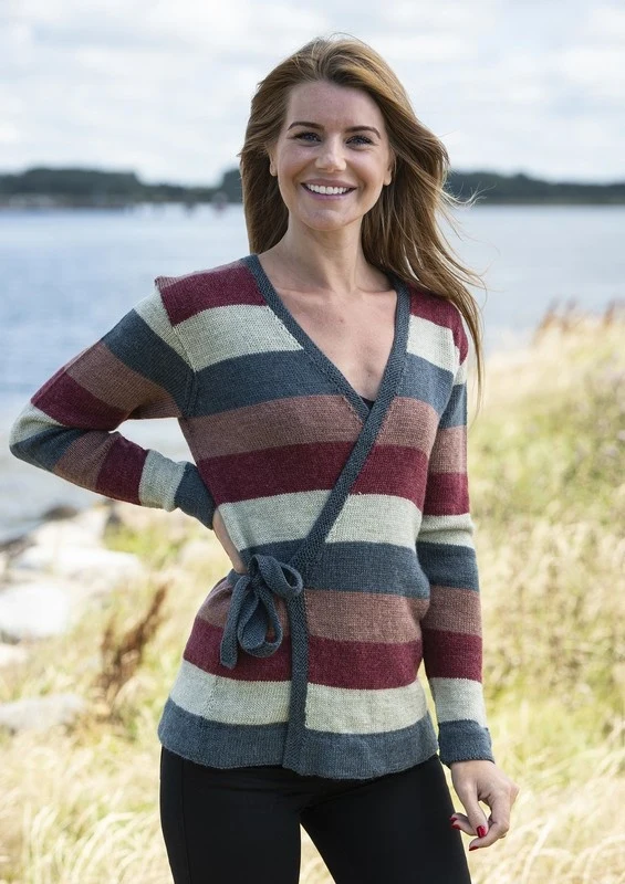 Blusa Avvolgente a Righe Larghe