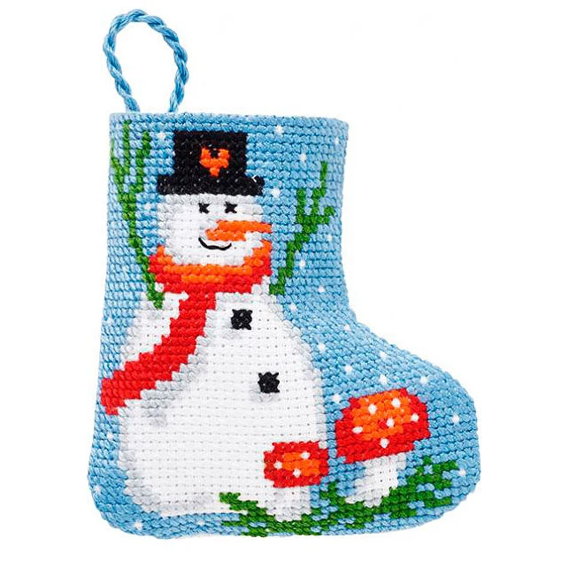 Broderikit Snemand Julestrømpe