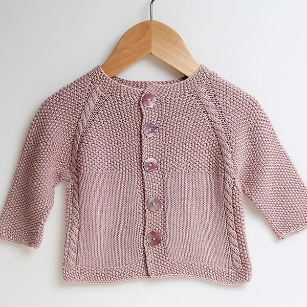 Vai Cardigan fatto a mano Moss Stitch