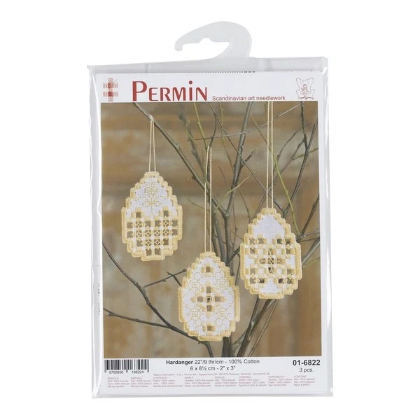 Kit ricamo Easter Hardanger, 3 pezzi