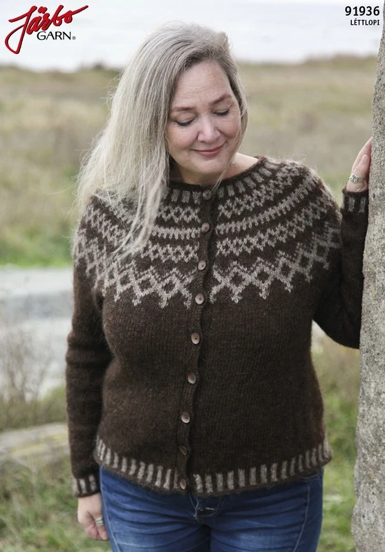 91936 Sjön - Maglia con marsupio in maglia fantasia Pattern