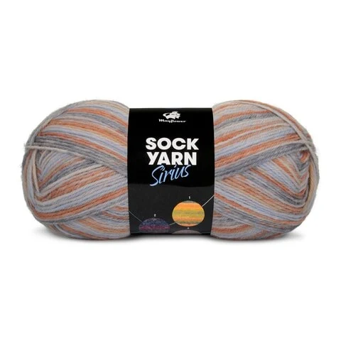 Mayflower Sock Yarn Universe Sirius 04 Blu chiaro/Ruggine/Blu polvere